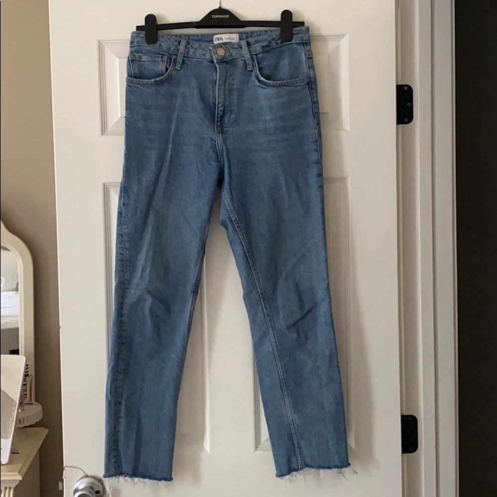 Zara Skinny Raw Hem Jeans